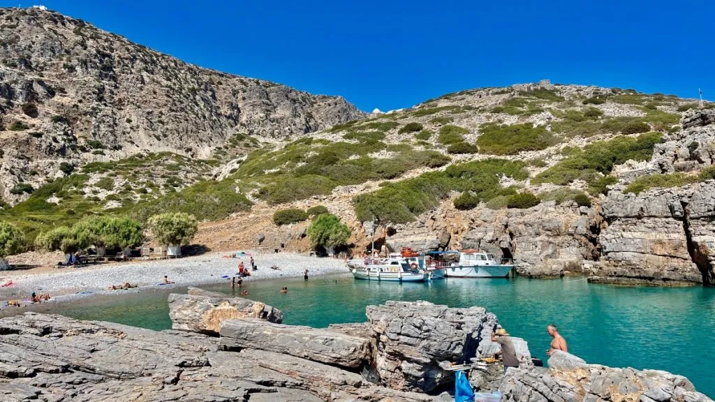 Båttur till ön Saria på Karpathos